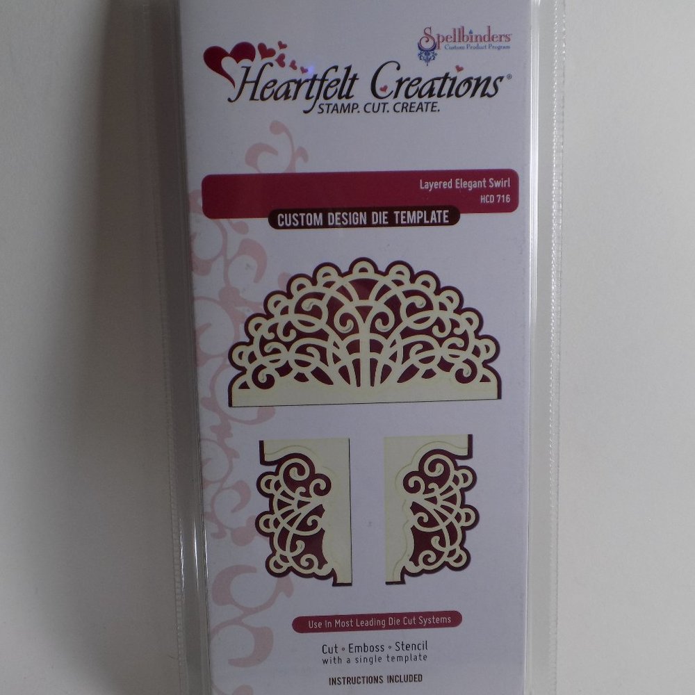 NEW Spellbinders Heartfelt Creations LAYERED ELEGANT SWIRL Die HCD-716